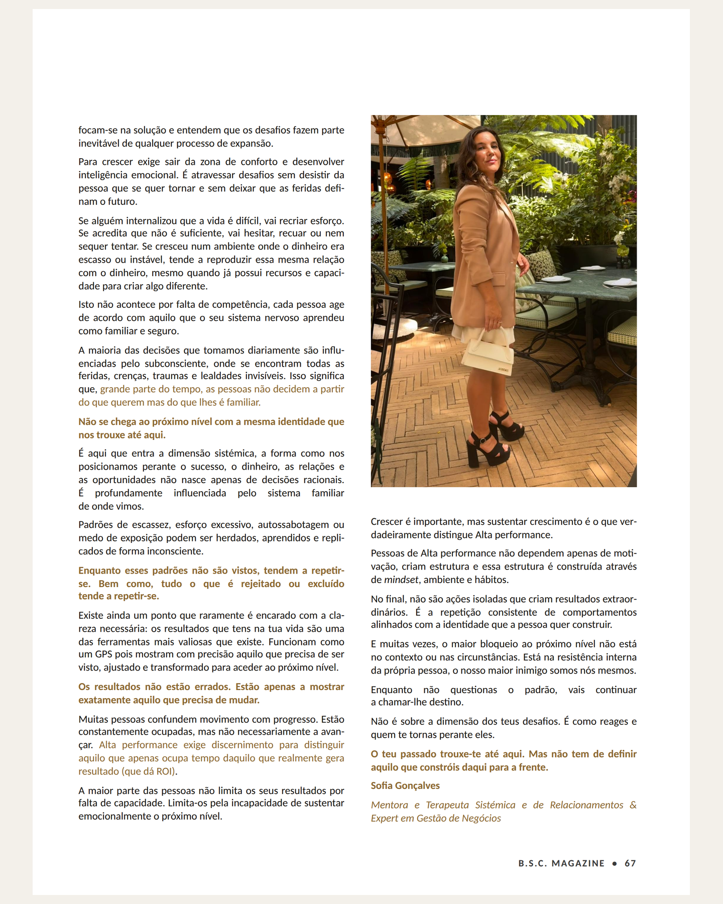 Página 67 do artigo A Verdade Sobre Alta Performance